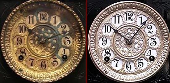 Dial Clock before and After